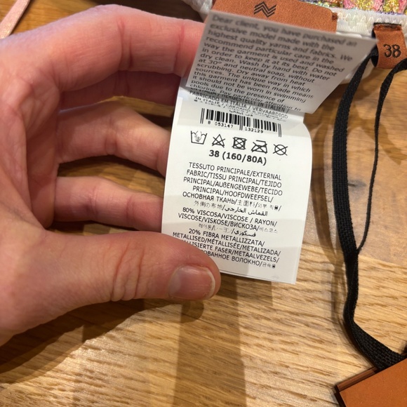 Missoni One Piece Swimsuit in Multicolour Chevron Lamé 38 - Picture 8 of 12